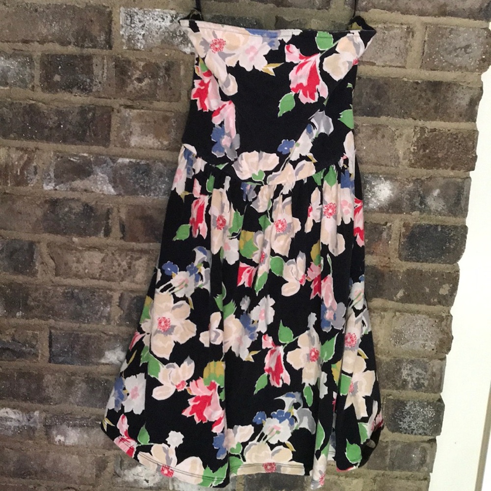 Urban outfitters strapless floral dress small